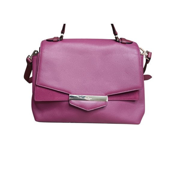 Kate Spade Purple Pebbled Leather Crossbody Satchel Bag Gold Hardware - Picture 3 of 16